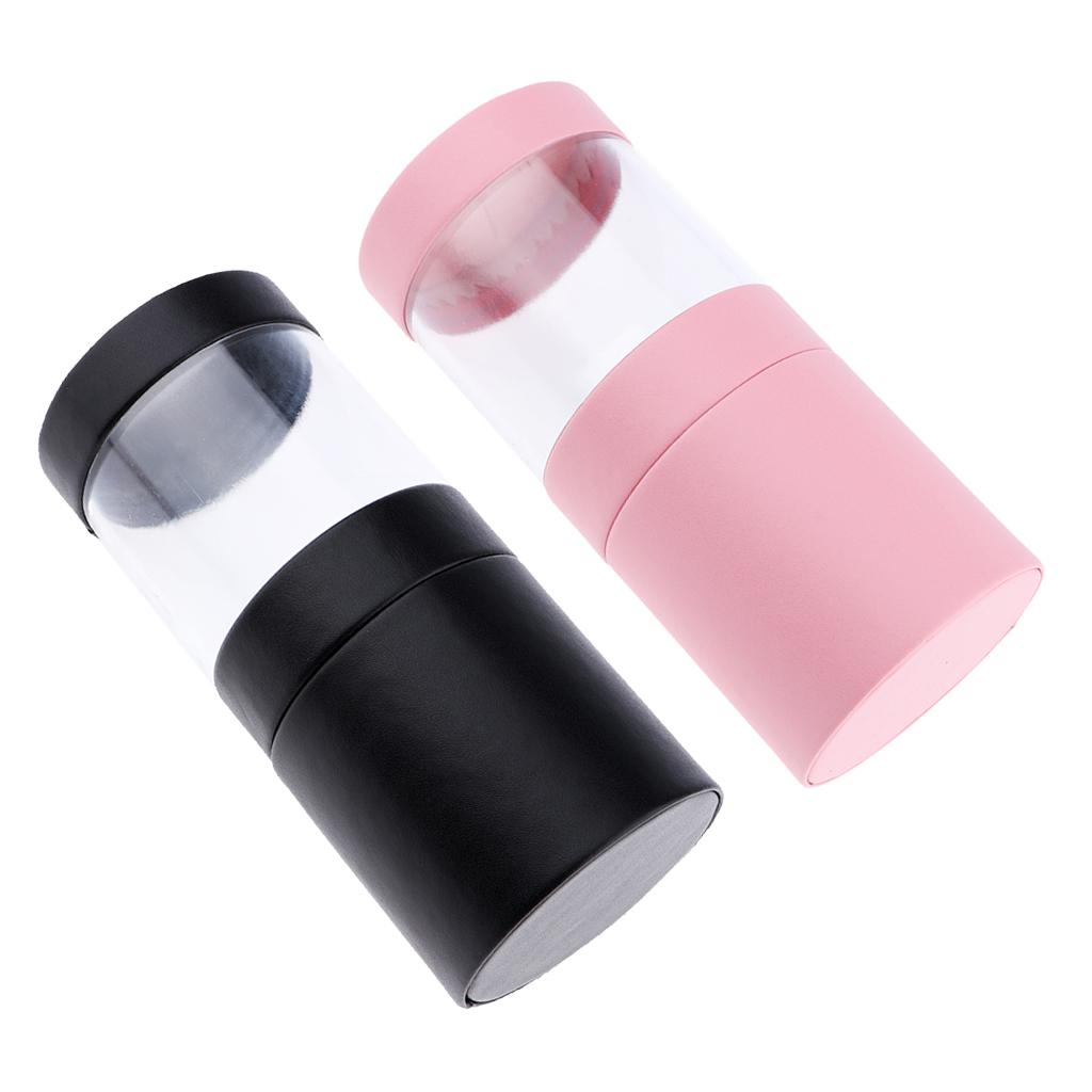 2Pcs Empty Storage Container Lipstick Tweezer Makeup Brush Holder Case Box