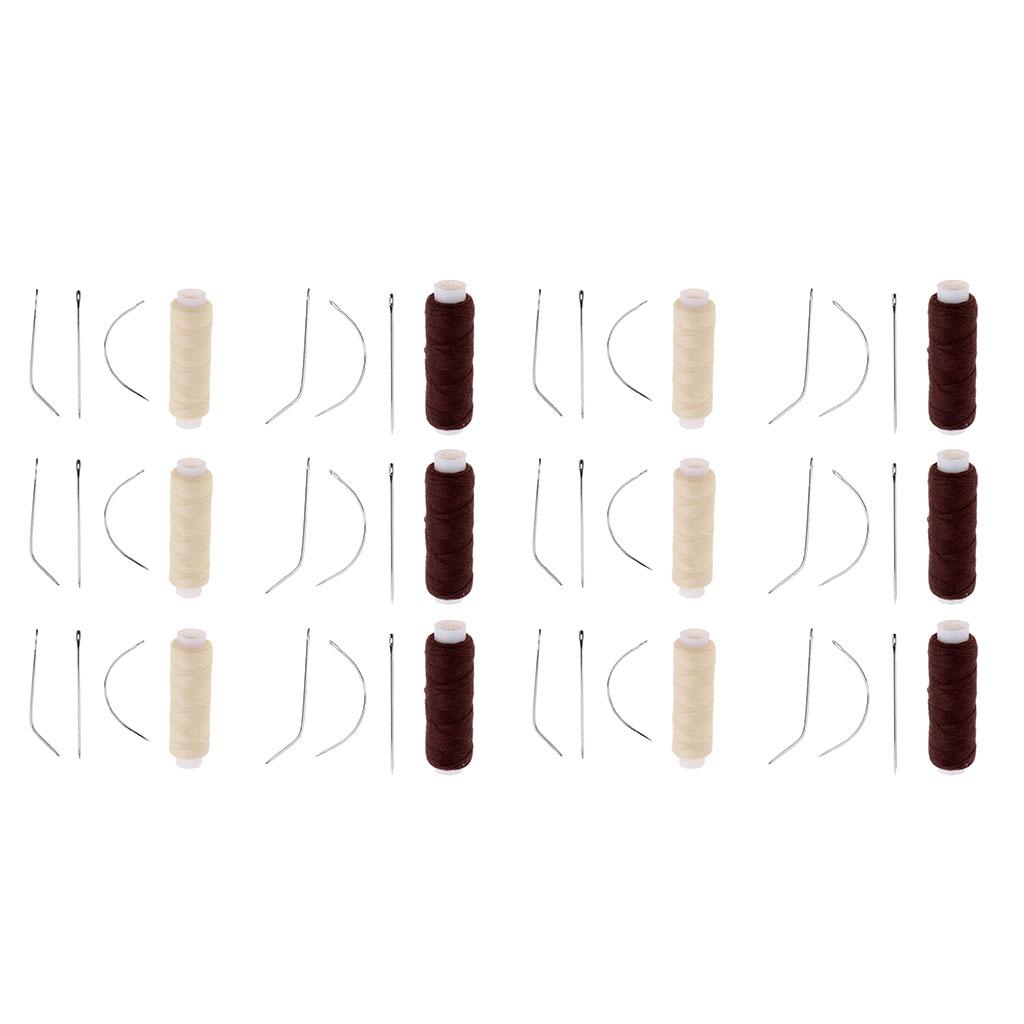 12pcs Cotton Hair Track Weft Weaving Sew Decor Thread for Hair Extensions