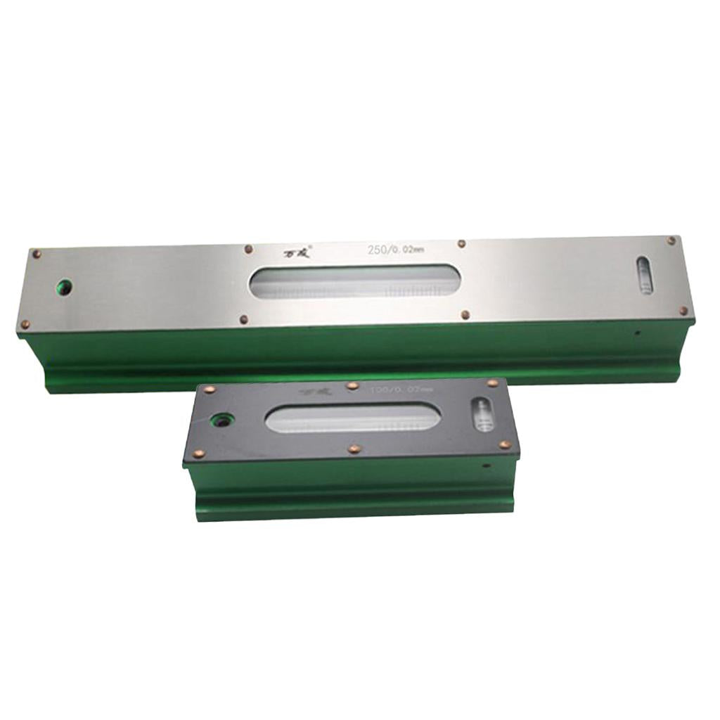 2 Pieces High Precision 0.02mm Bar Level Engineers, Carbon Steel 100mm 250mm
