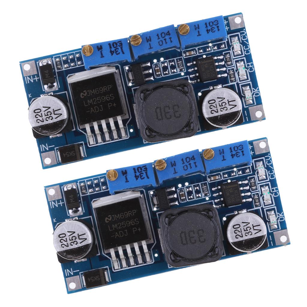 2x DC-DC LM2596 Adjustable Power Supply CC-CV Module LED Regulator