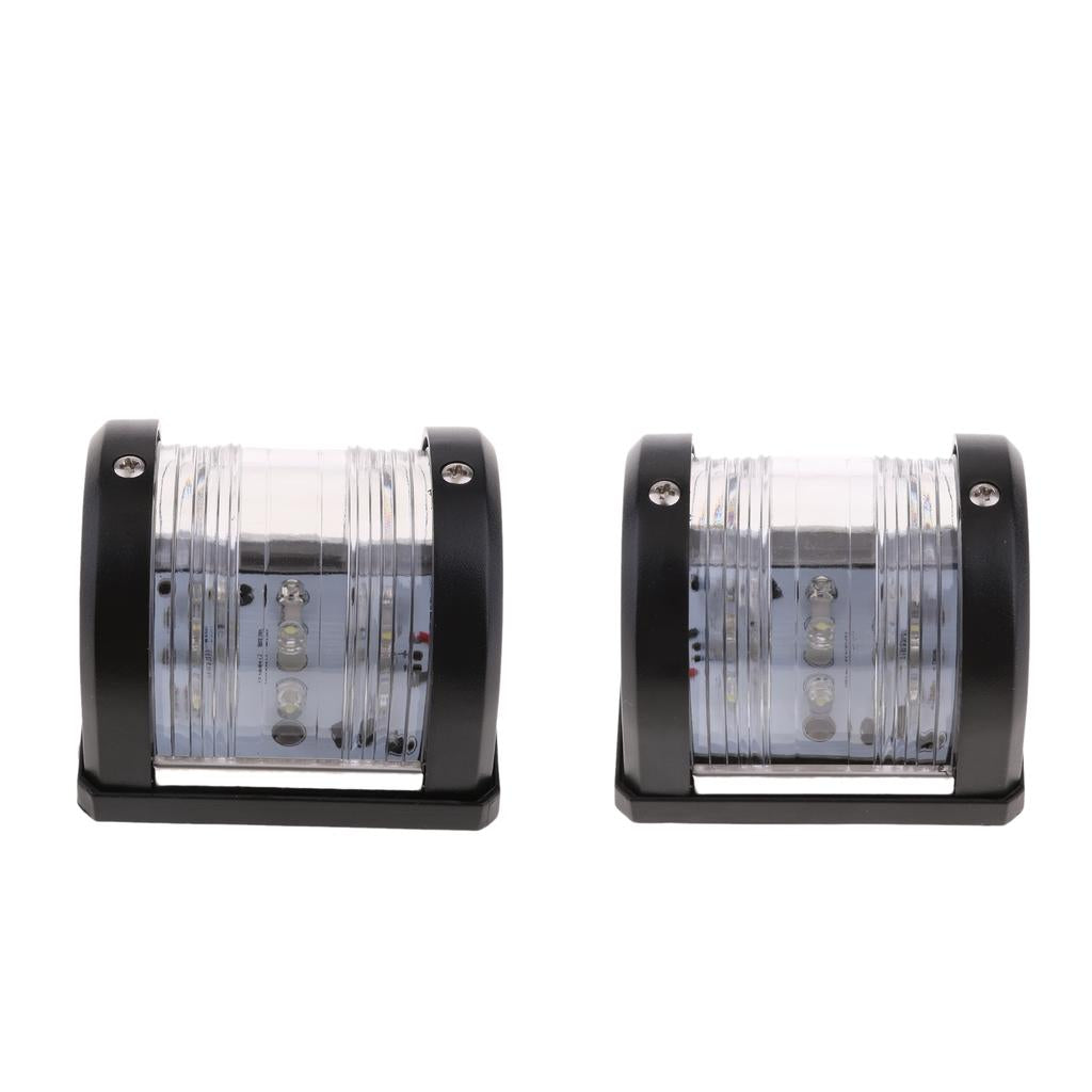 2pcs Waterproof Mini Boat Masthead/Stern White LED Navigation Light 12V 2NM