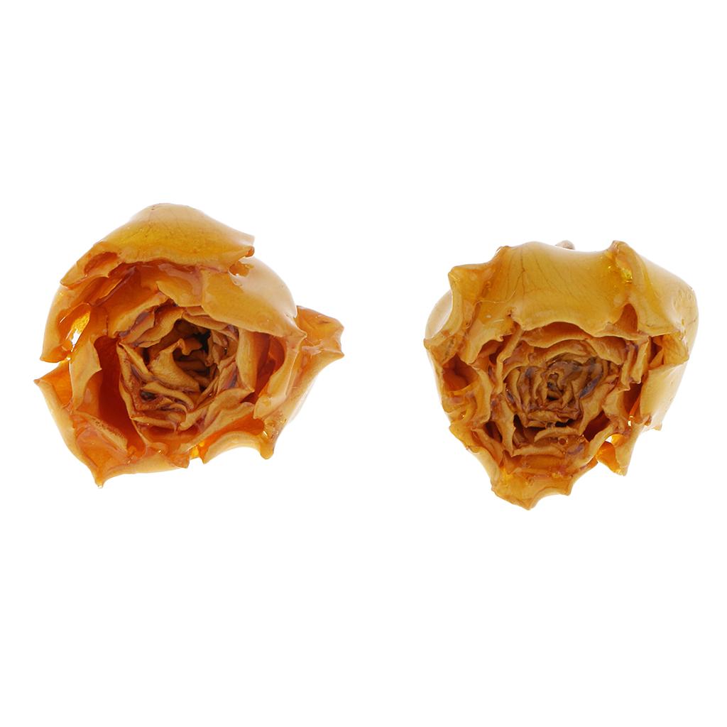 8 Pieces Mixed Resin Dried Flower Rose Charms DIY Jewelry Making Findings