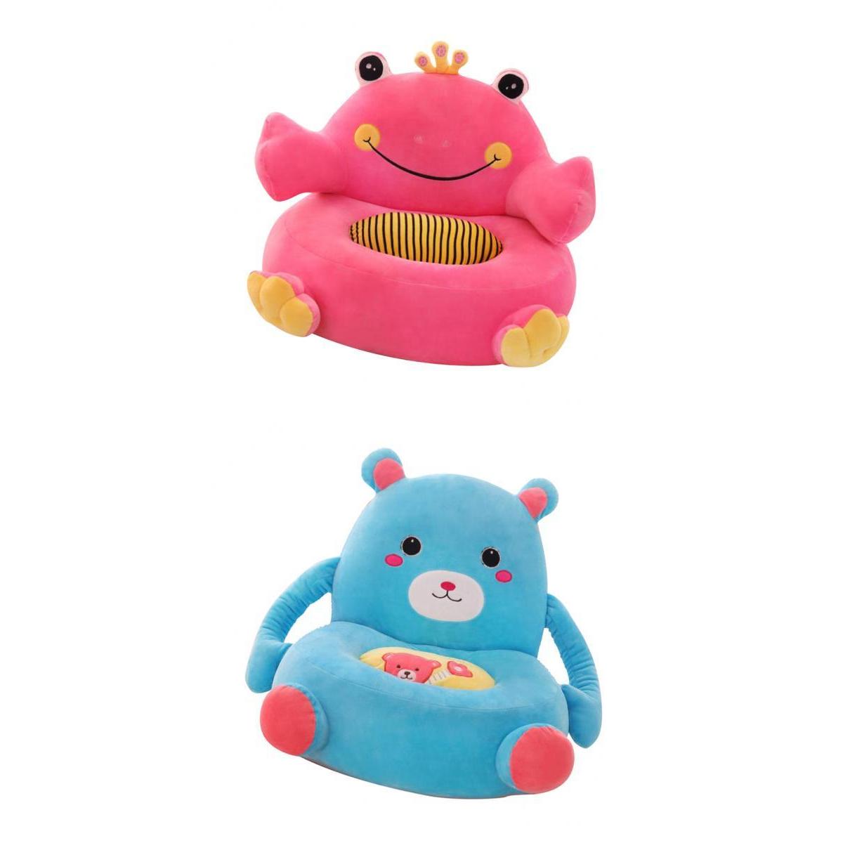 2Pcs Soft Plush Animal Shape Foot Stool Cover with Chair Leg Socks Pink Frog