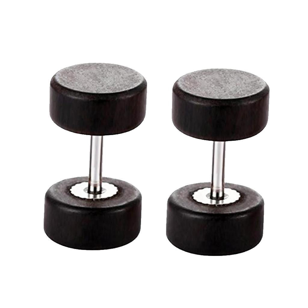 3 Pairs Mens Wood Cheater Fake Ear Plugs Gauges Illusion Screw Stud Earrings