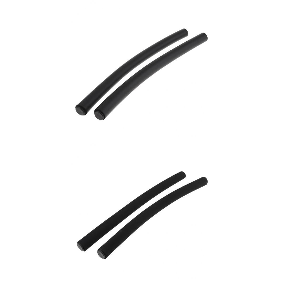 2 Pairs Foamed Silicone Bicycle Handlebar Grips Bright Black+Matte Black