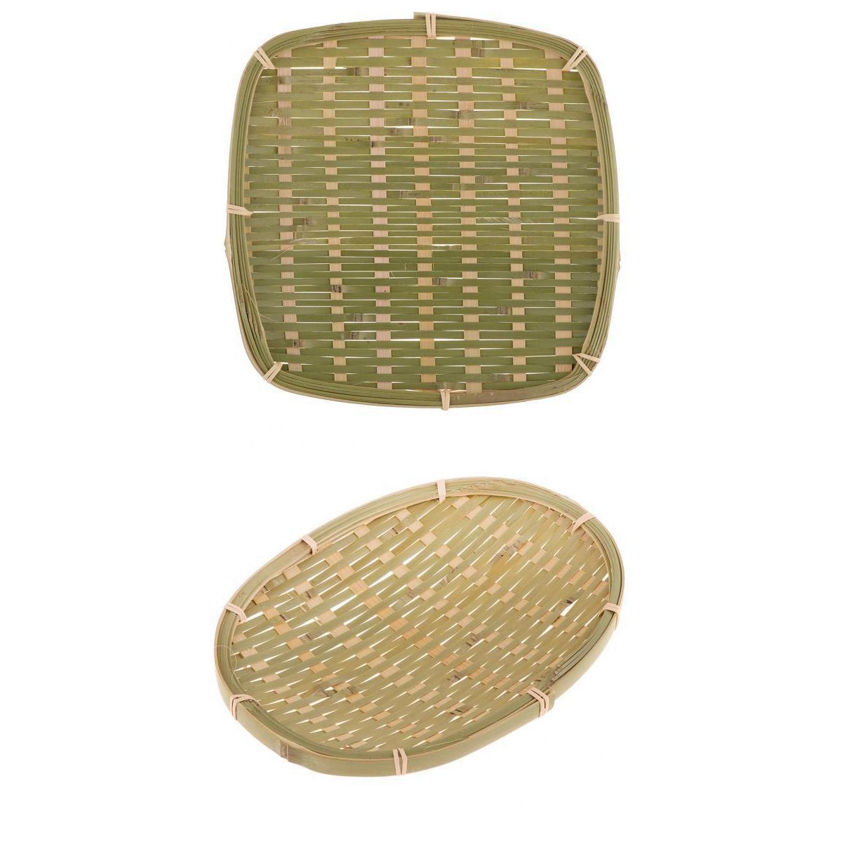 2Pack Creative Bamboo Food Serving Tray for Dinning Table