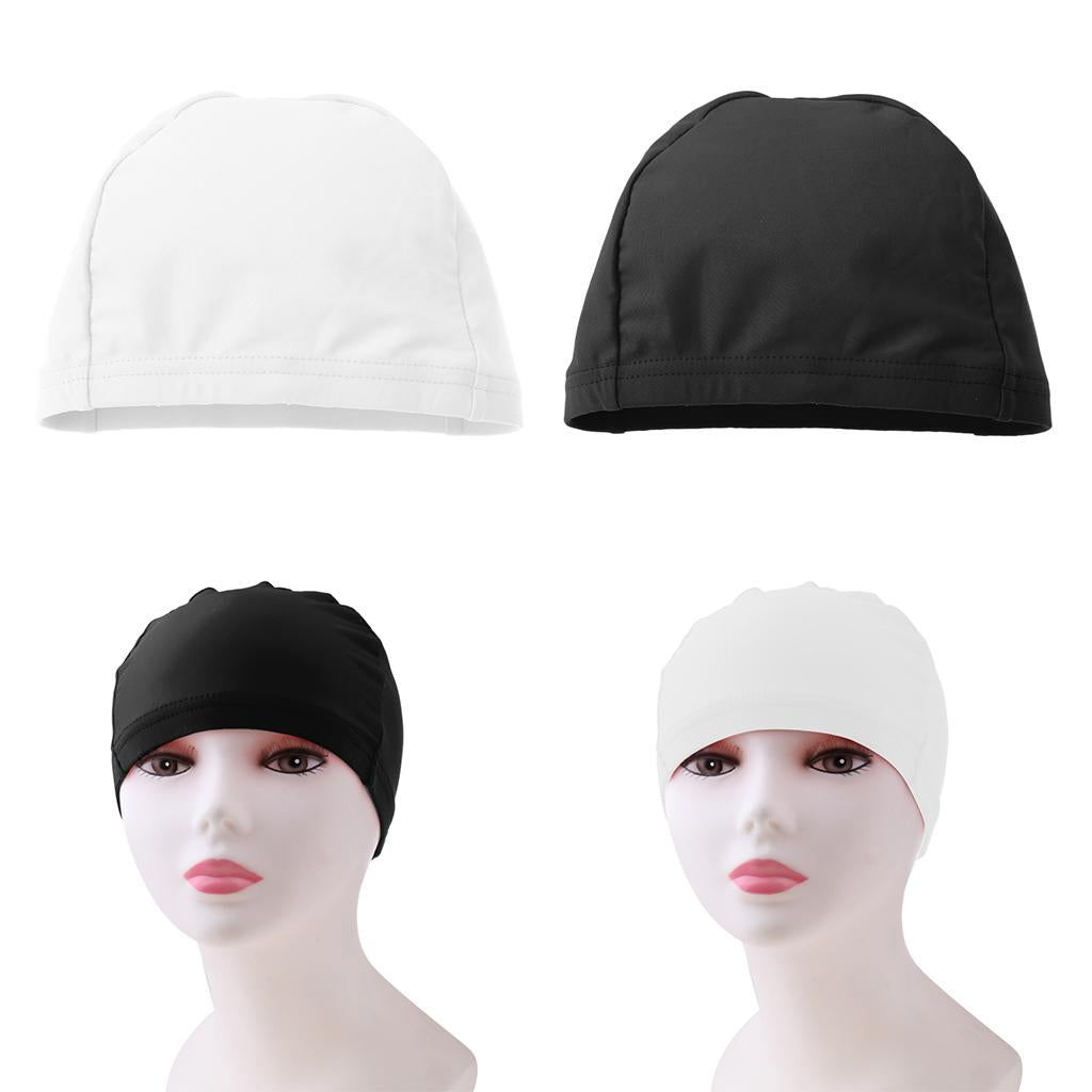 2x Skull Helmet Liner Beanie for Cycling Swimming Bathing Black & White