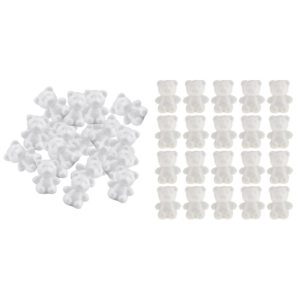 40Pcs Bear Shaped Modelling Foam Creative DIY Kids Painting Crafts