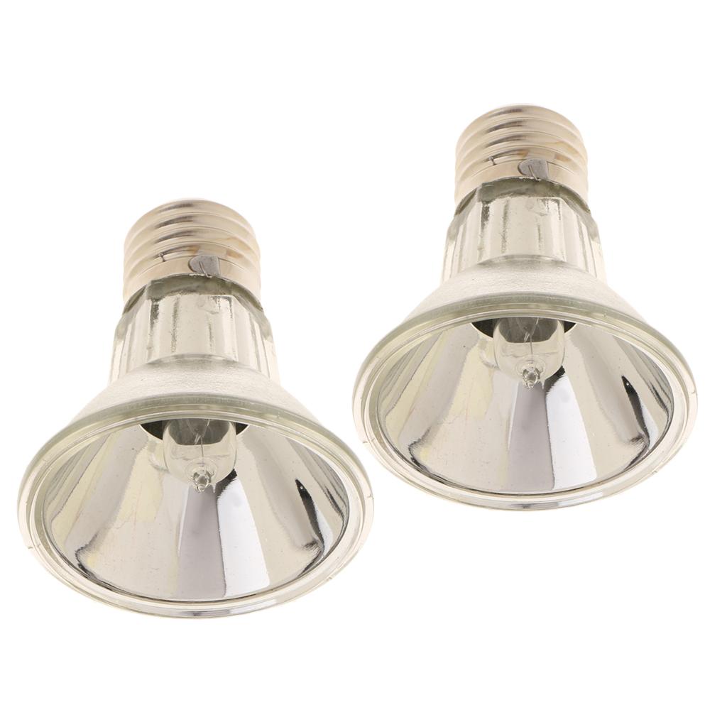 2pcs E27 Reptile Halogen Spotlight Full Spectrum UVA UVB Heating Light 25W