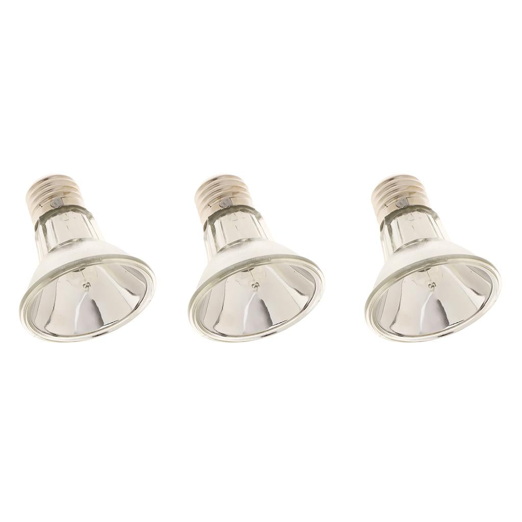 3pcs E27 Reptile Halogen Spotlight Full Spectrum UVA UVB Heating Light 25W