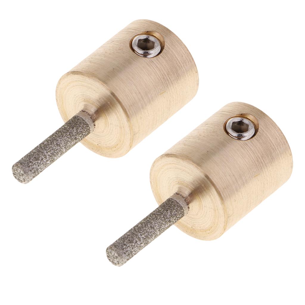 2Pc Stained Glass Grinder Head Bit Diamond Grinding Wheel for Tile 3.5x0.8cm