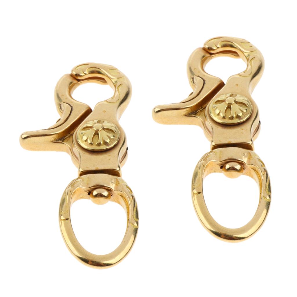 2x Lobster Clasp Hook Keychain Swivel Trigger Snap Hook Buckle Finding 12mm