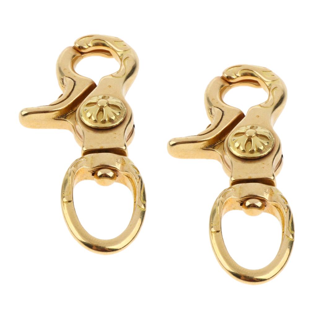 2x Lobster Clasp Hook Keychain Swivel Trigger Snap Hook Buckle Finding 12mm
