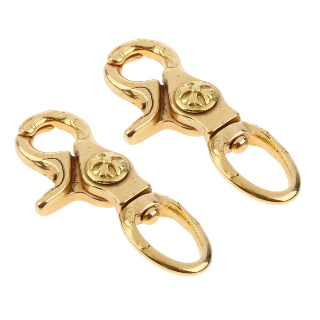 2x Lobster Clasp Hook Keychain Swivel Trigger Snap Hook Buckle Finding 12mm