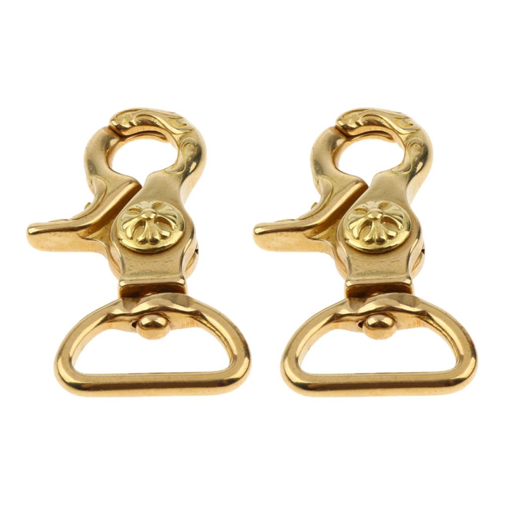 2 Pieces Lobster Clasp Hook Keychain Swivel Trigger Snap Hook Buckle Finding