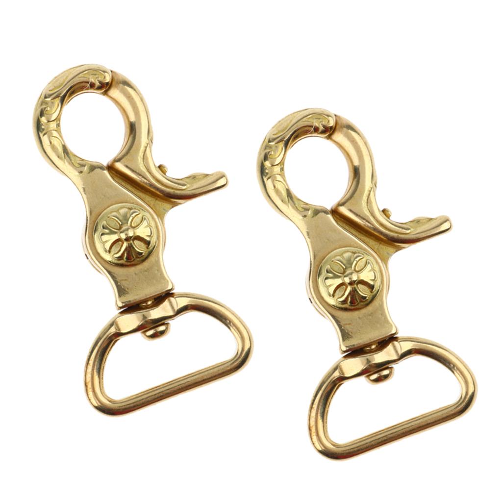 2 Pieces Lobster Clasp Hook Keychain Swivel Trigger Snap Hook Buckle Finding