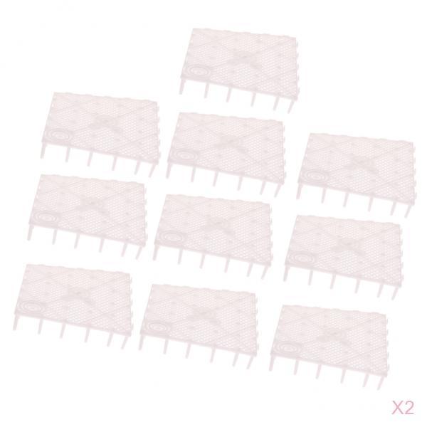 20 Pack Aquarium Fish Tank Bottom Filter Board 5.7-inch by 5.7-inch White