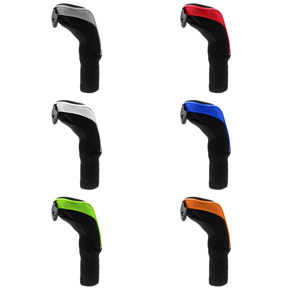 6Pcs Long Neck Headcover Golf Club Rescue Head Covers Golf Hybrid Headcovers
