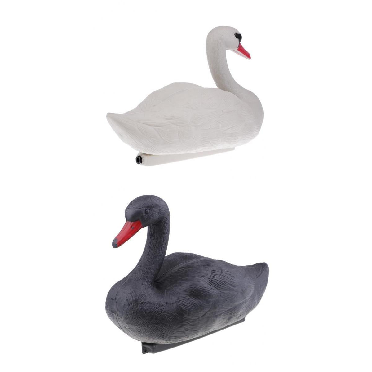 2pcs Floating Swan Hunting Decoys Garden Decors Yard Pest Scarer Scarecrow