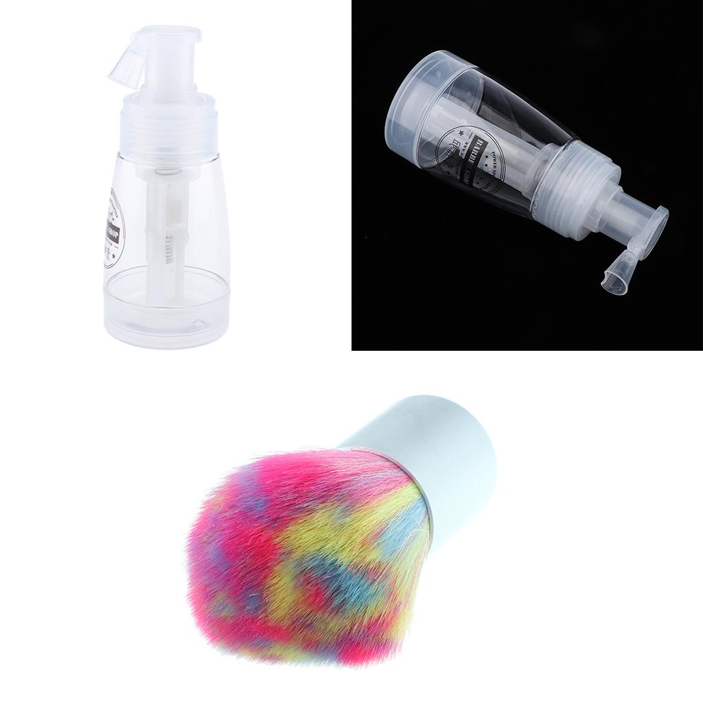 180ml Empty Refillable Powder Spray Bottle Cosmetic Bottles+Colorful Brush