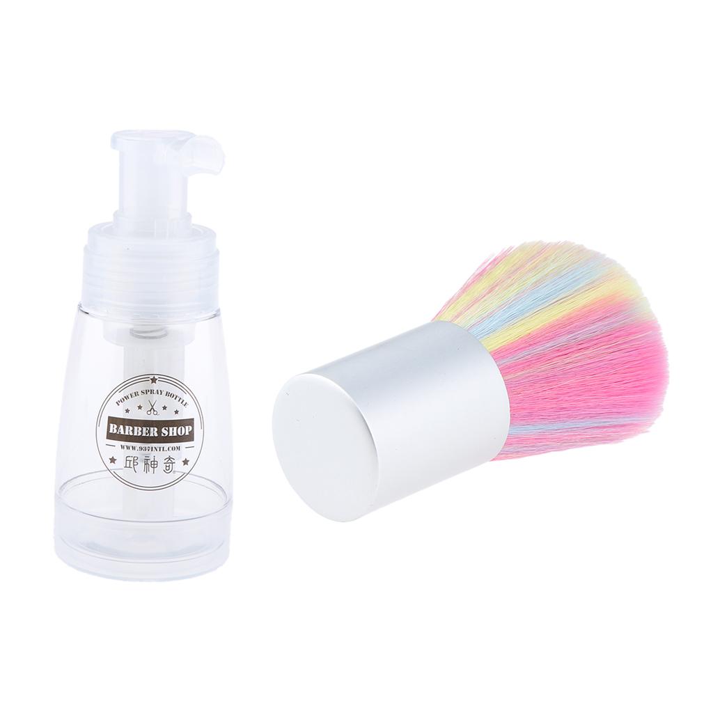 180ml Empty Refillable Powder Spray Bottle Cosmetic Bottles+Colorful Brush