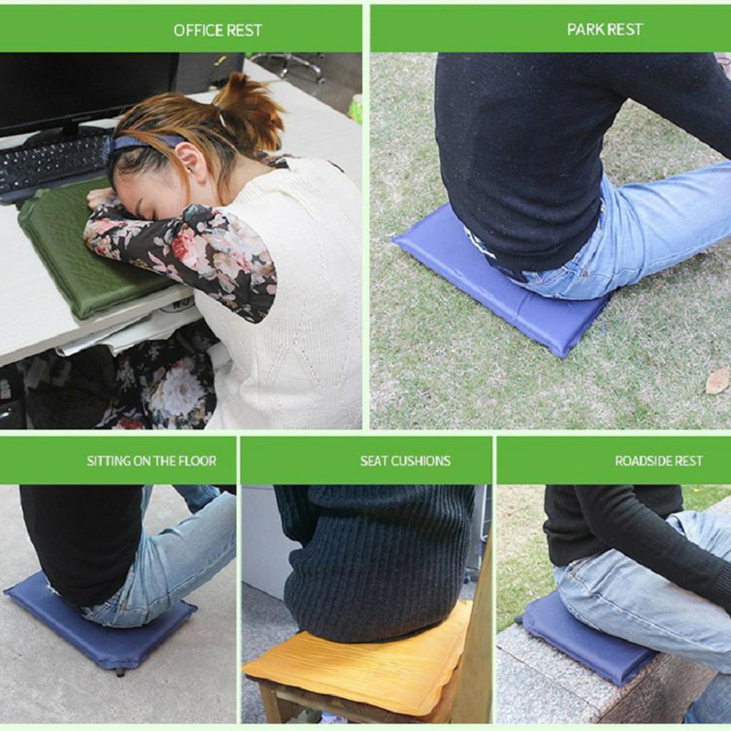 2Pcs Outdoor Self-Inflating Stadium Seat Cushion Waterproof Camping Seat Pad