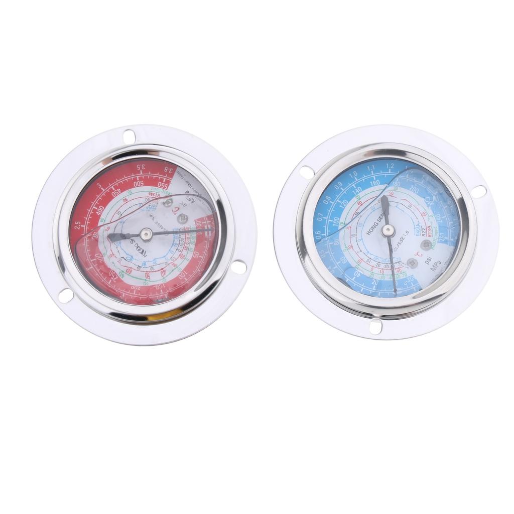 2PCS Liquid Filled Pressure Gauge for Water Oil Hydraulic 3.8MPa 1.8MPa