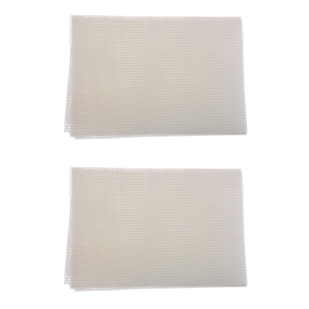 2pcs 1m/each Rug Hooking Mesh Canvas for Rug Making Latch Hook Crafts Work