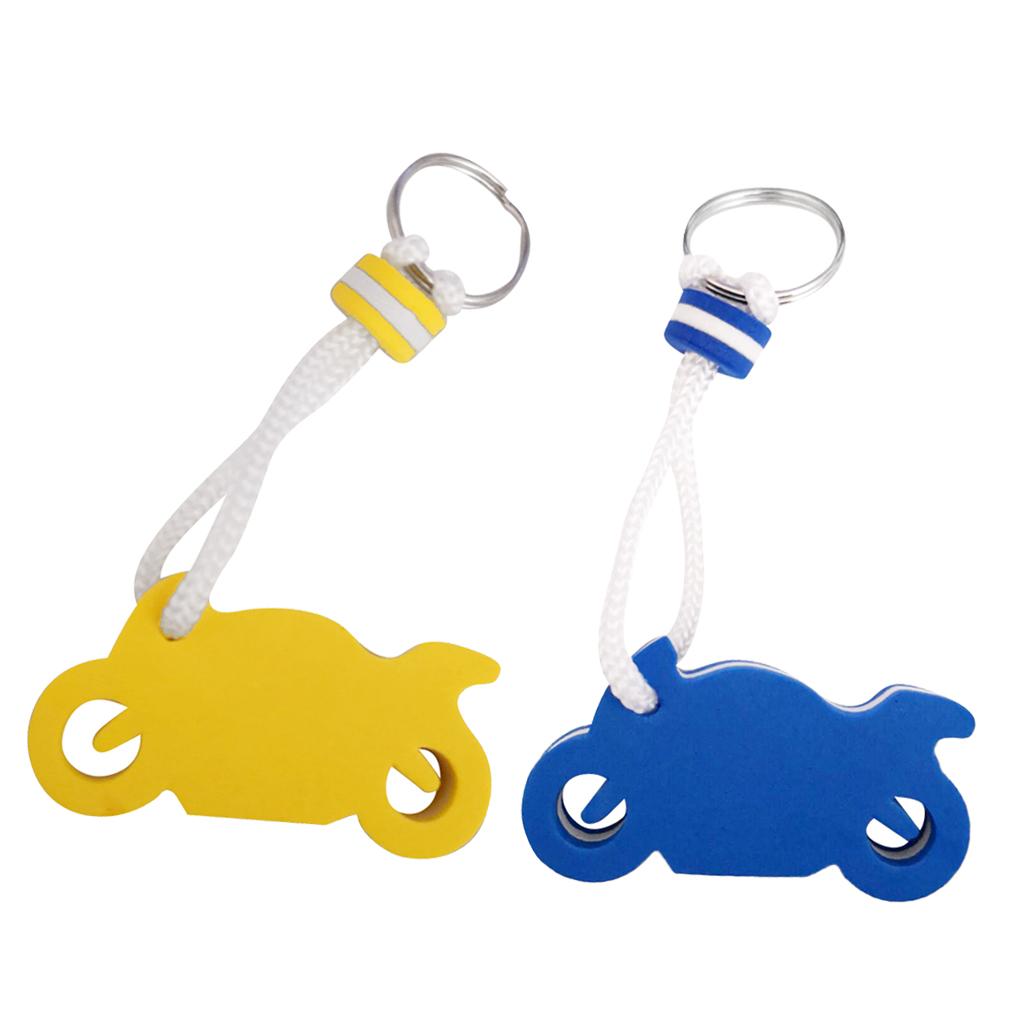 2PCS Portable Floating Motorcycle Keyring Buoyant Key Ring for Water Sport