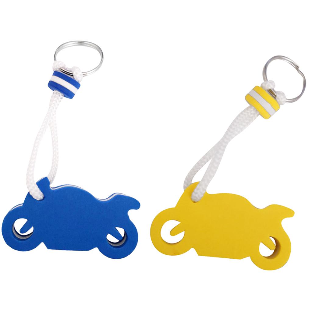 2PCS Portable Floating Motorcycle Keyring Buoyant Key Ring for Water Sport