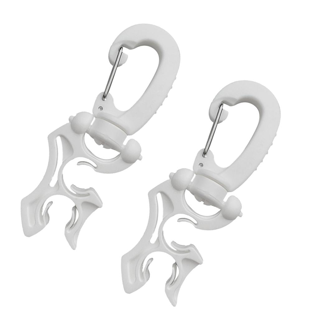 2x Scuba Diving Regulator Double BCD Hose Holder Retainer W/ Clip Buckle