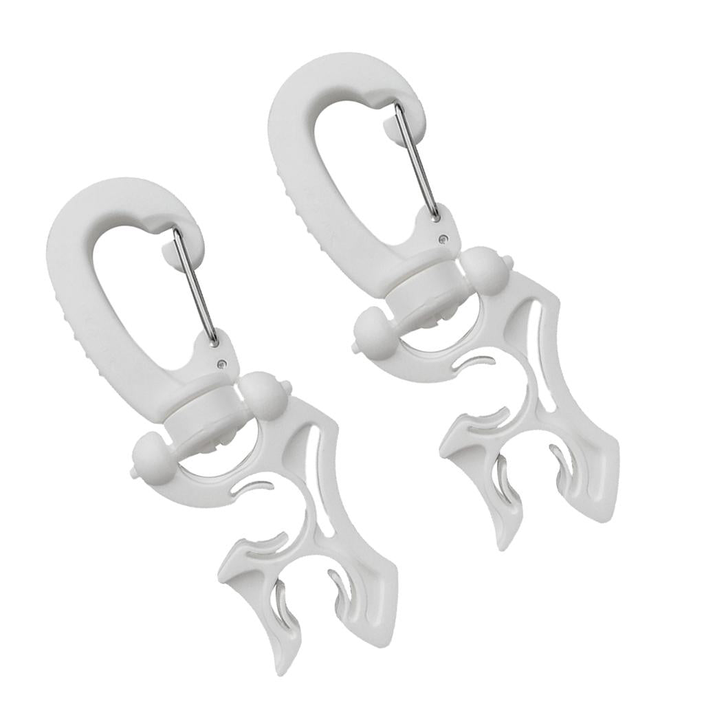 2x Scuba Diving Regulator Double BCD Hose Holder Retainer W/ Clip Buckle