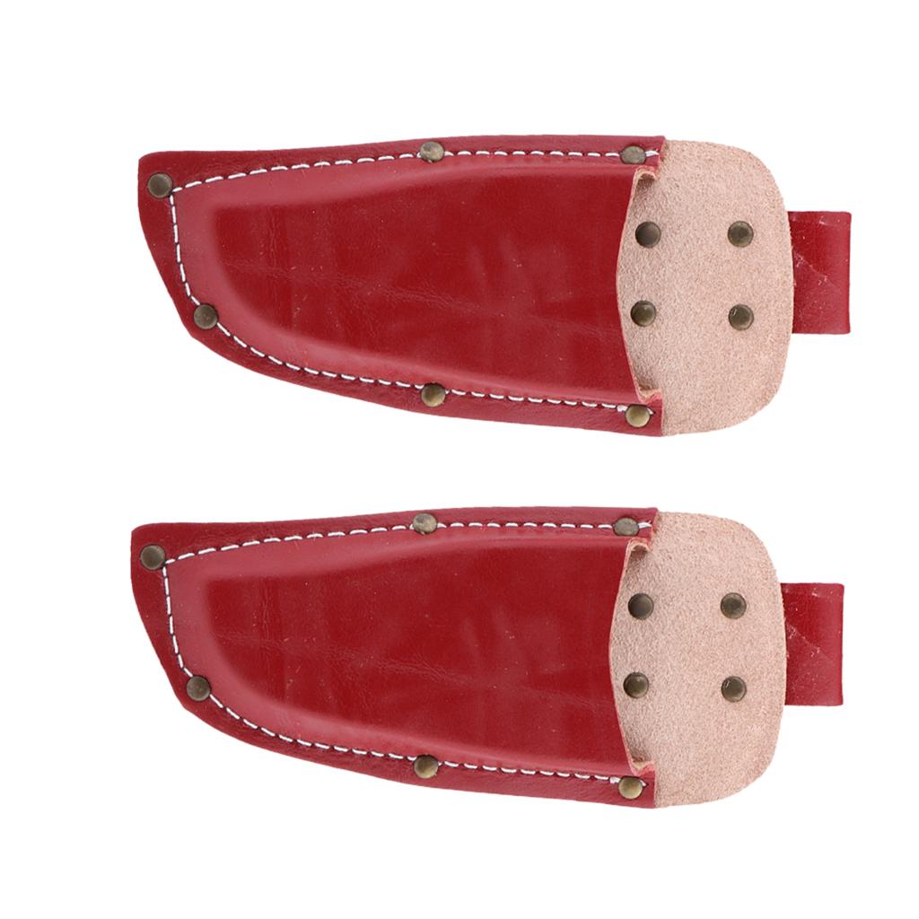 2Pcs Professional Garden Pruning Shear Pouch Bag Holder Waist Belt Red