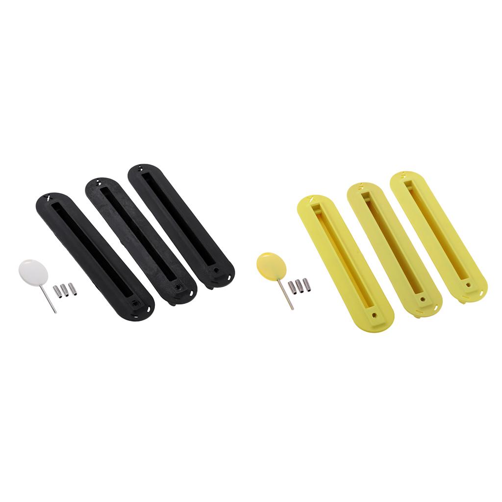 6 Piece Tri Box Surfing SUP Surfboard Fin Plug Set with Screw 01