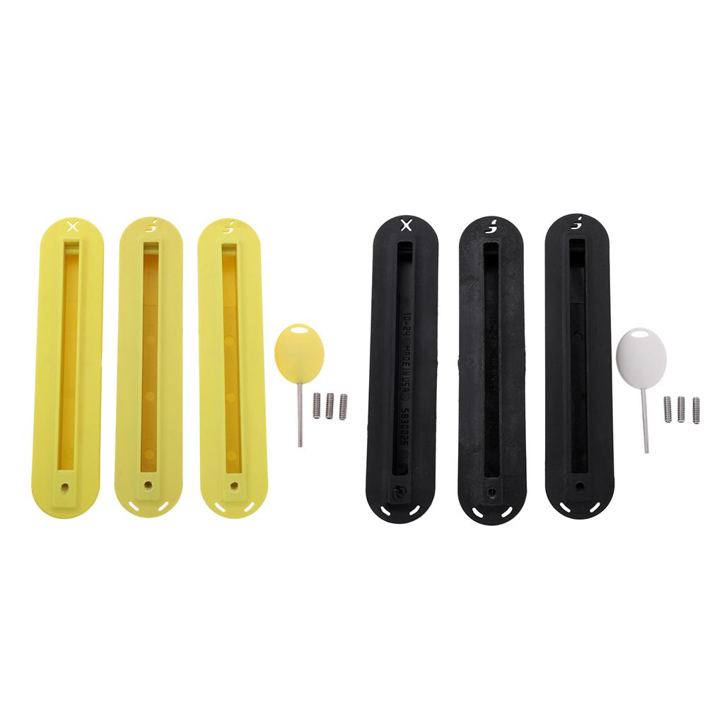 6 Piece Tri Box Surfing SUP Surfboard Fin Plug Set with Screw 01