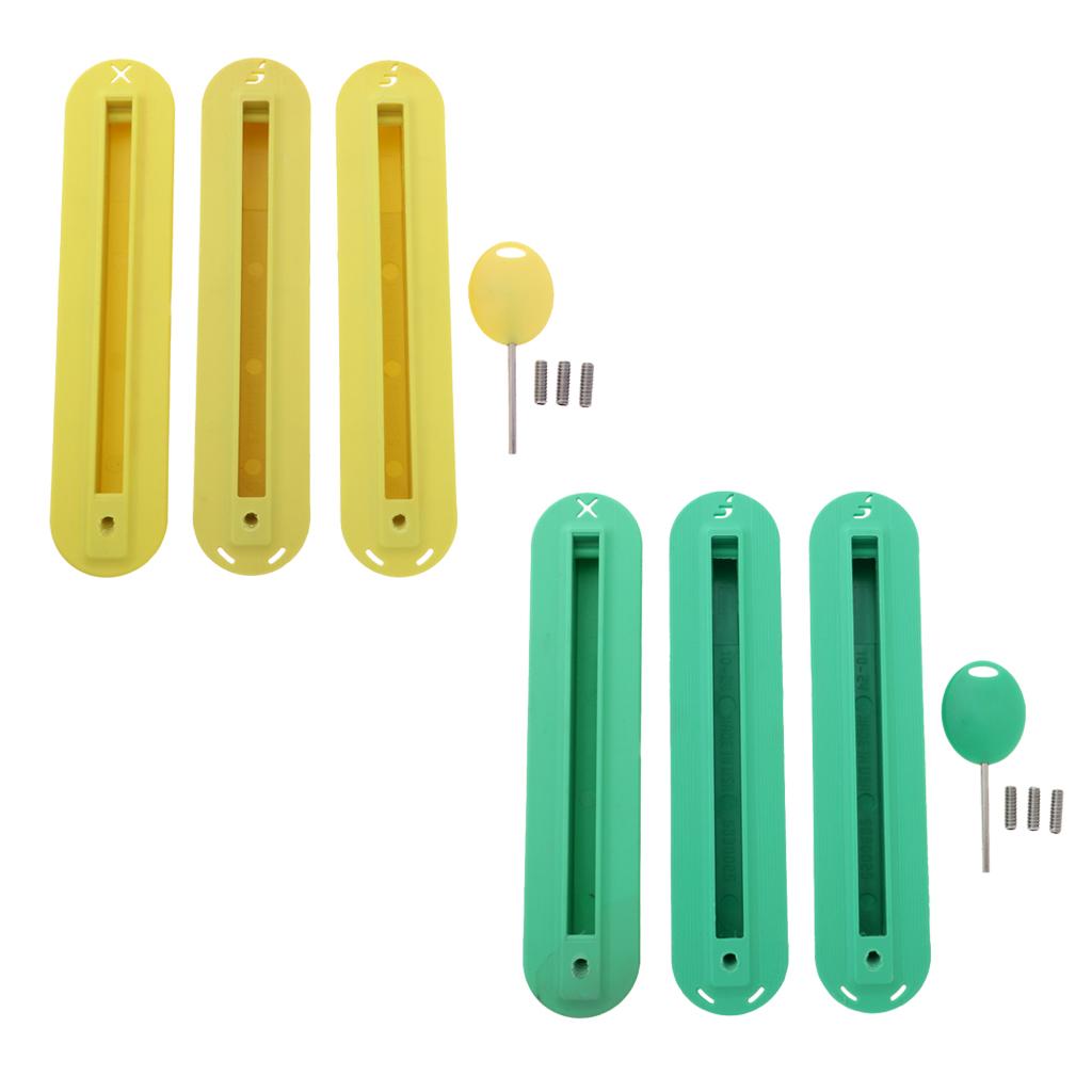 6 Piece Tri Box Surfing SUP Surfboard Fin Plug Set with Screw 02