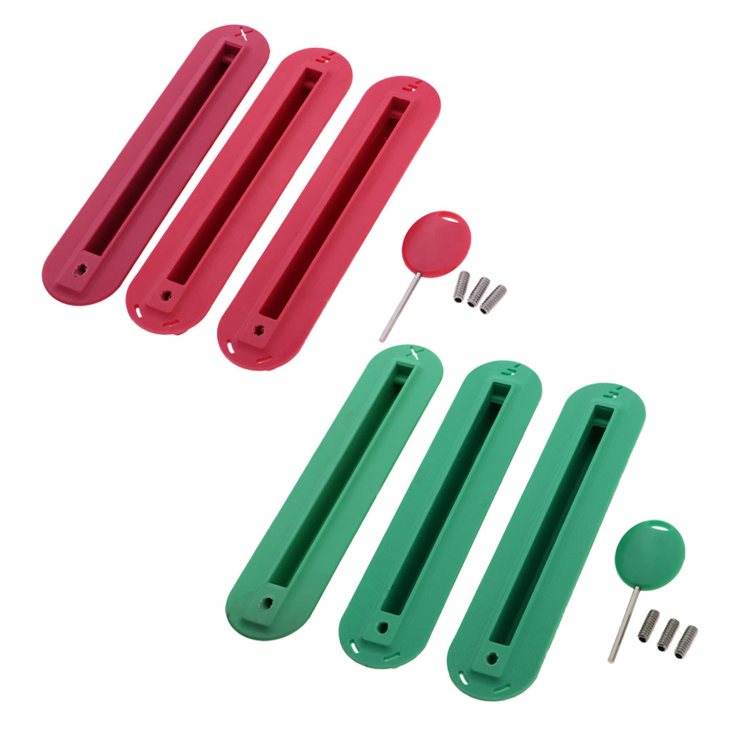 6 Piece Tri Box Surfing SUP Surfboard Fin Plug Set with Screw 03