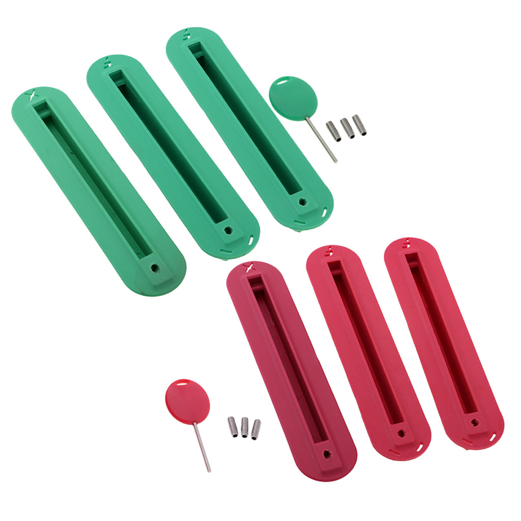 6 Piece Tri Box Surfing SUP Surfboard Fin Plug Set with Screw 03