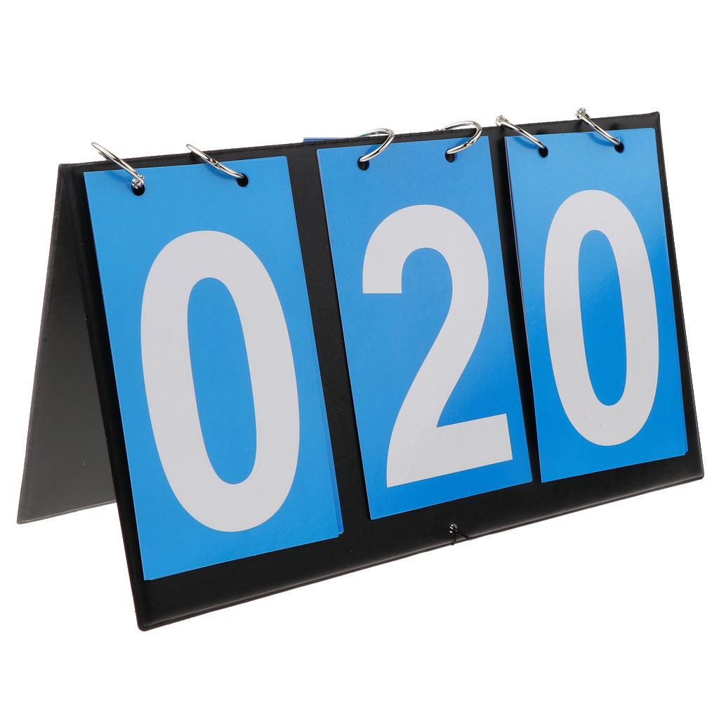 2 Piece 3-Digital Table Top Scoreboard Flipper for Basketball Football
