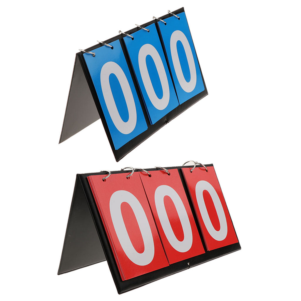 2 Piece 3-Digital Table Top Scoreboard Flipper for Basketball Football