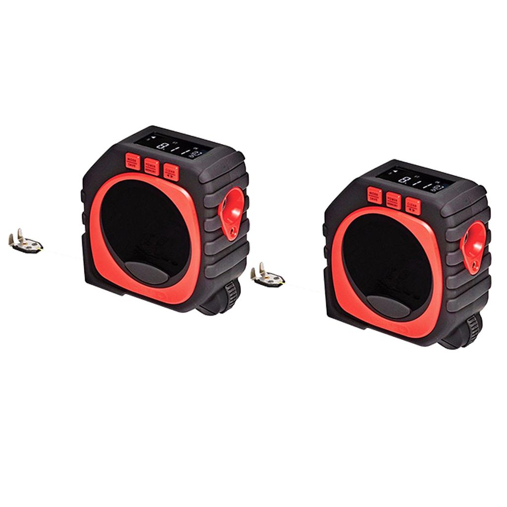 2Pc 3-in-1 Measure Digital Tape Measure String Mode/ Sonic Mode/ Roller Mode