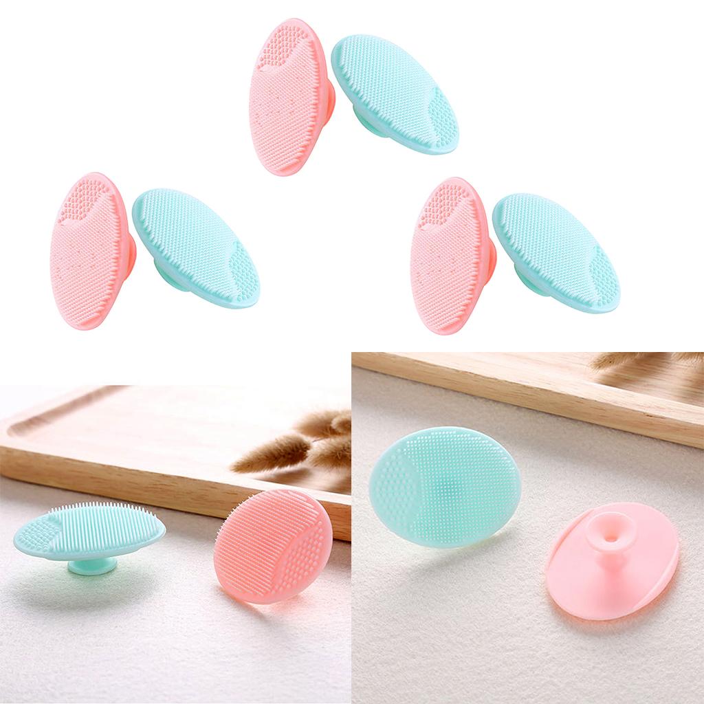 6pcs Soft Silicone Face Cleansing Brush Skin Scrubber Exfoliator Massager