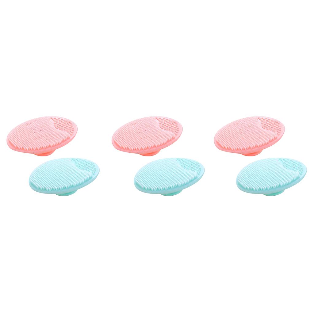6pcs Soft Silicone Face Cleansing Brush Skin Scrubber Exfoliator Massager