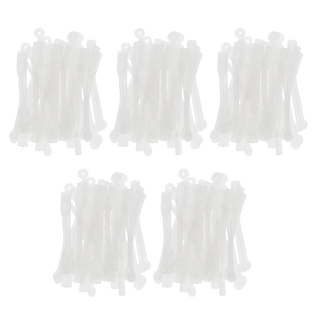 250x Salon Hair Roller Rubber Band Hair Curling Rod Clips Accessories Clear