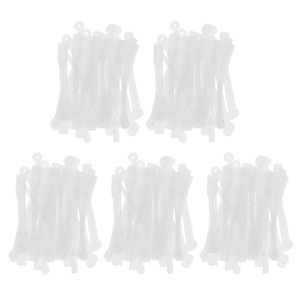250x Salon Hair Roller Rubber Band Hair Curling Rod Clips Accessories Clear