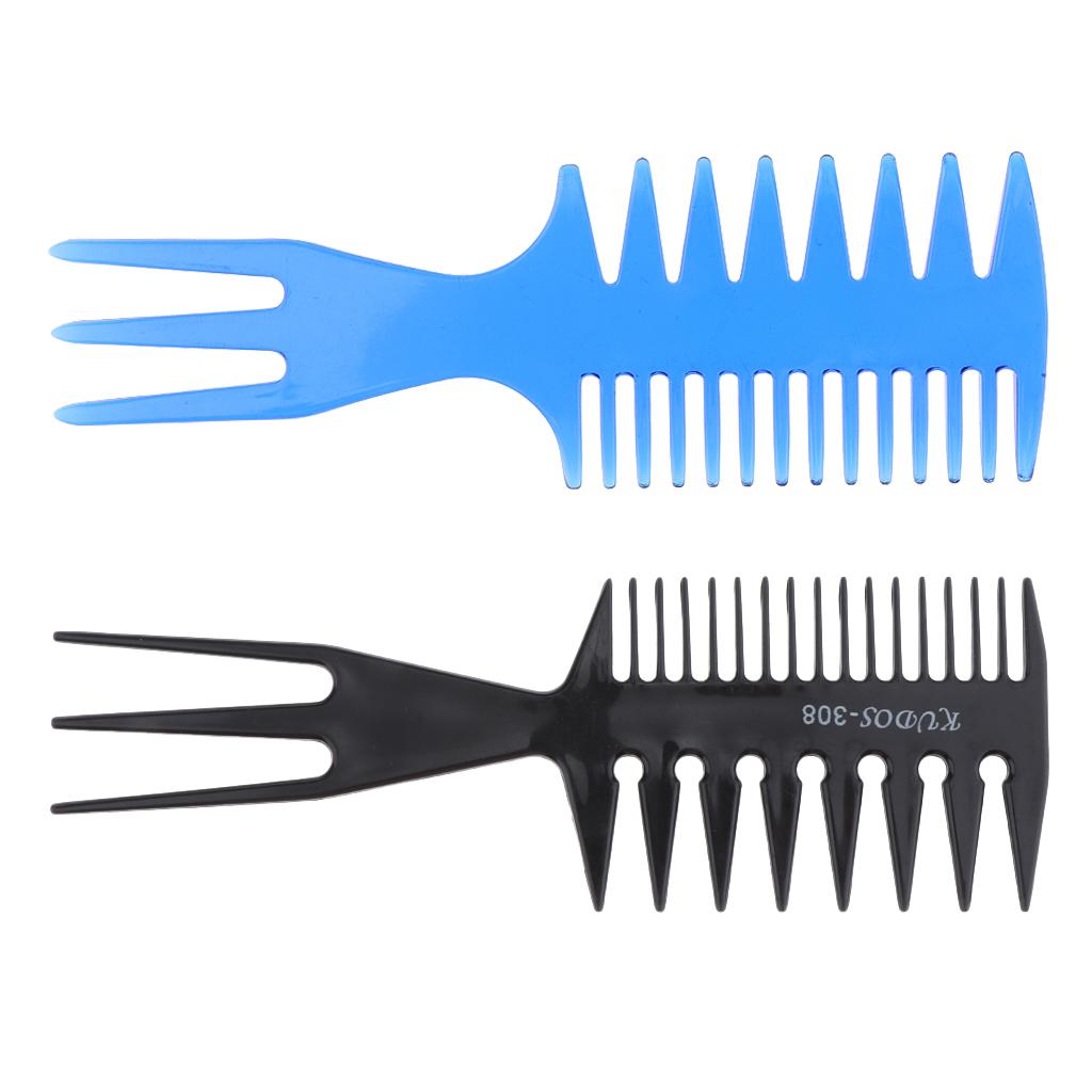 2x Salon Afro Hair Pick Brush Comb Hairdressing Styling Braid Coloring Comb