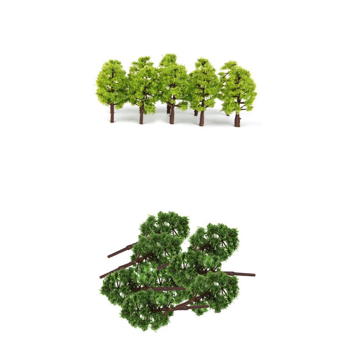 40pcs Green Model Tree 1/150 Scale Street Park Train Railway Scenery Layout