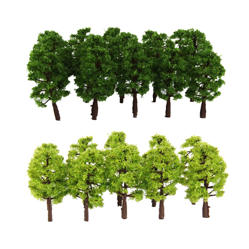 40pcs Green Model Tree 1/150 Scale Street Park Train Railway Scenery Layout