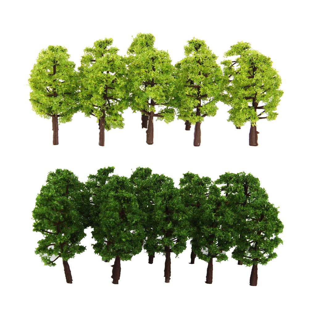 40pcs Green Model Tree 1/150 Scale Street Park Train Railway Scenery Layout