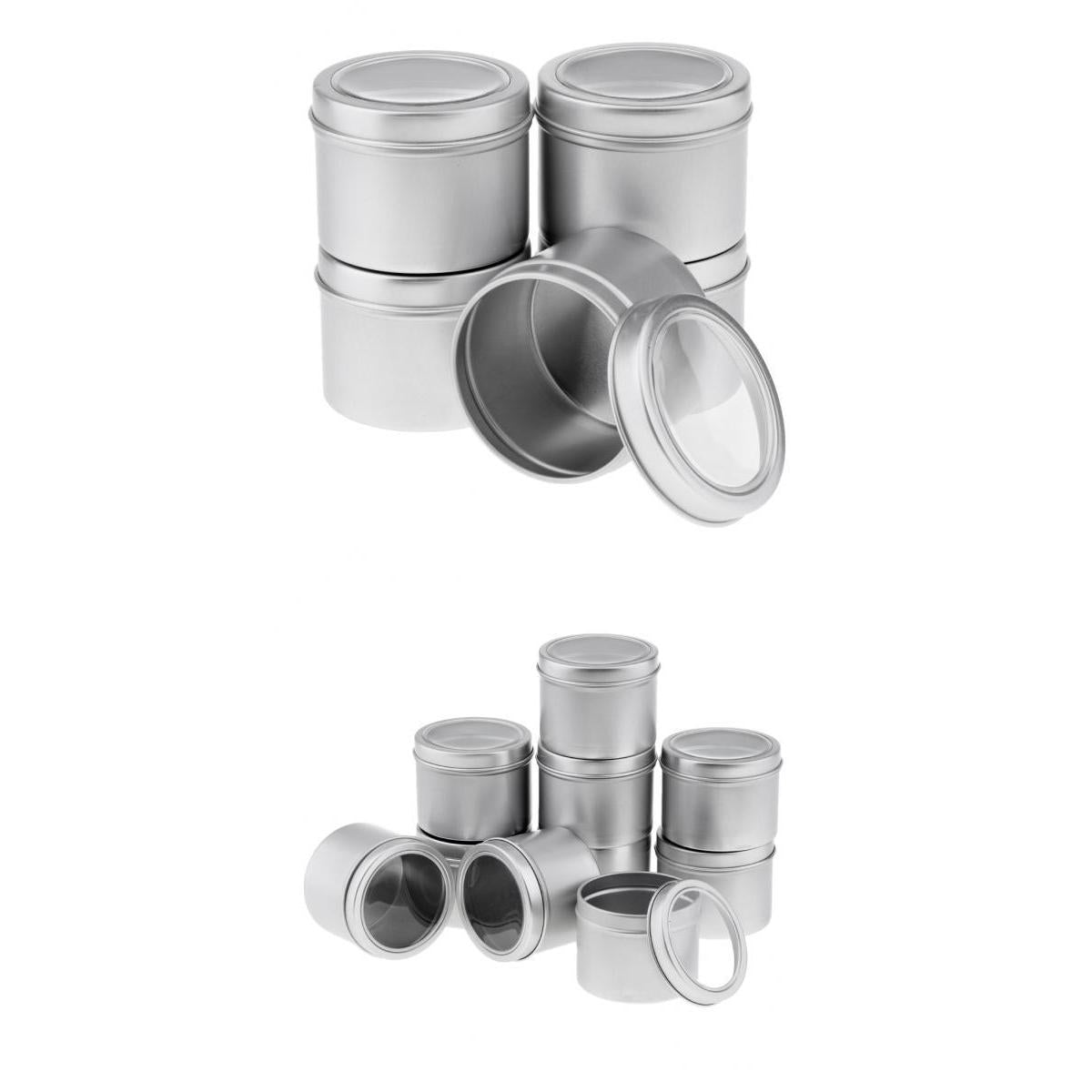 15x 100ml 60ml Round Aluminum Cosmetics Cream Empty Balm Containers Jars Tin